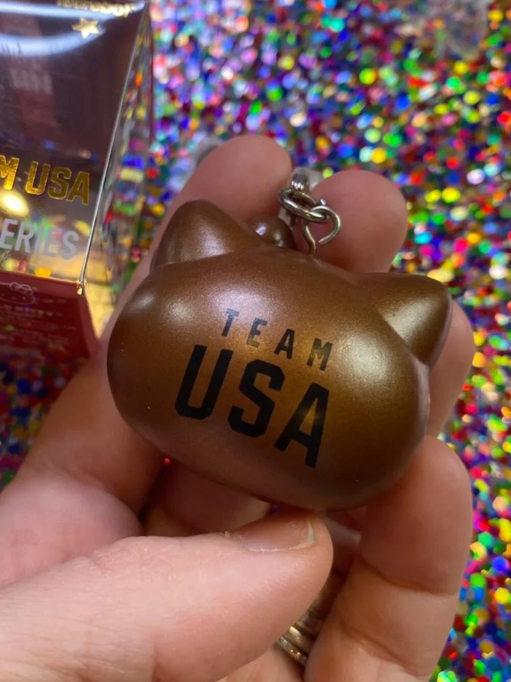 BRONZE Hello Kitty Tokyo Olympics Team USA Keychain!!